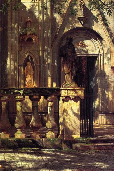 Albert Bierstadt Oil Painting Sunlight and Shadow Study